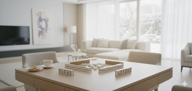 Mahjong lifestyle winter gathering