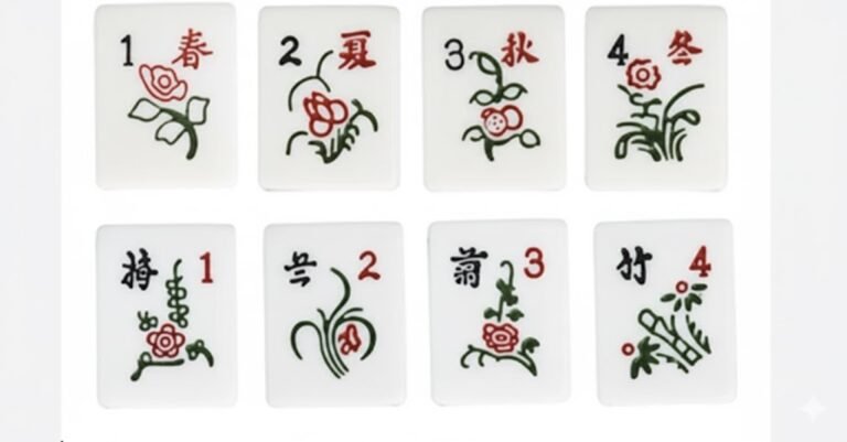 mahjong flower tiles