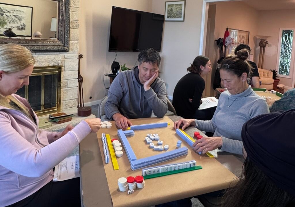 Mahjong gathering in Saratoga in Jan 2025
