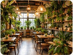 Plant-filled setting for Mahjong classes in Redwood City